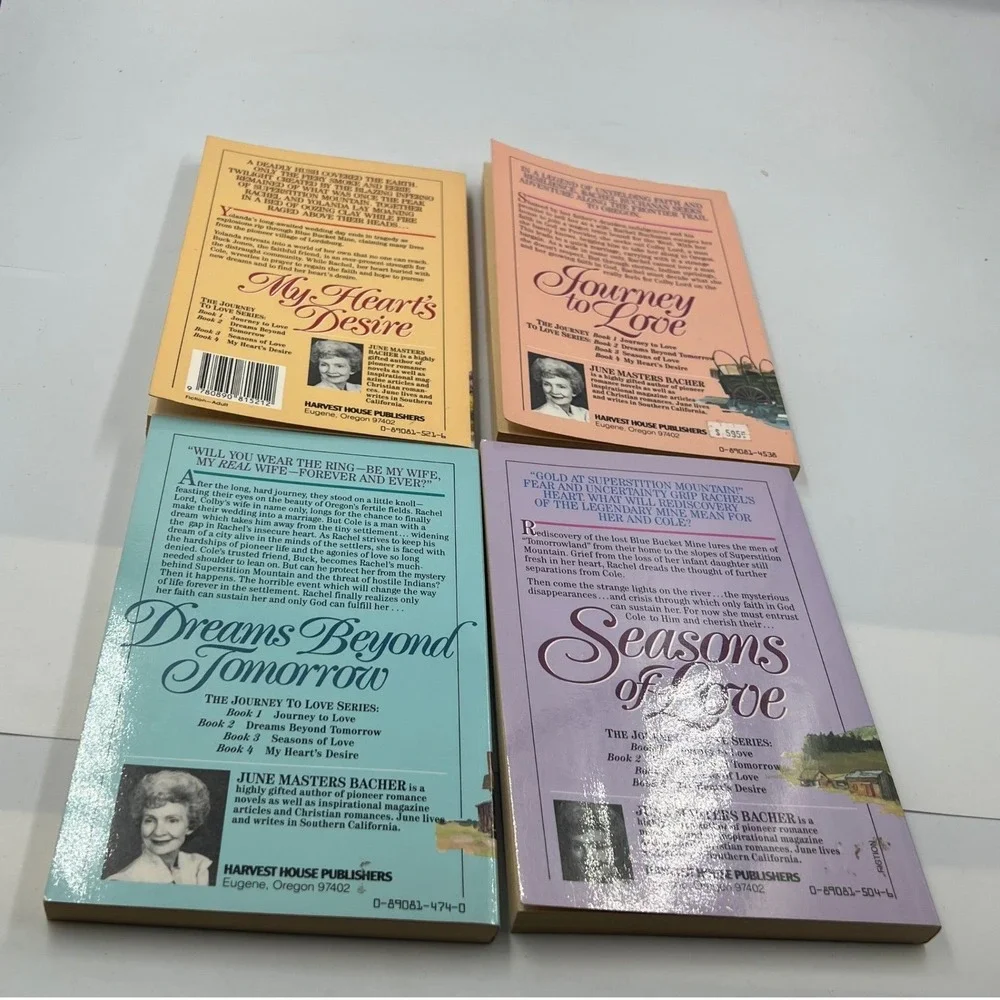 June Masters Bacher Paperback 4‎ Book Lot Inspirational Christian Romance
